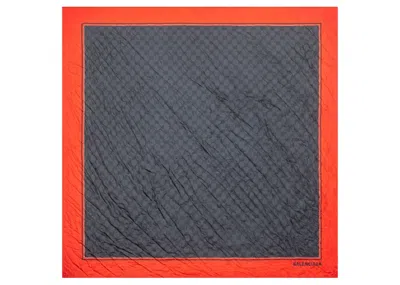 Pre-owned Gucci Women's  X Balenciaga The Hacker Project Scarf In Black/orange In Multi