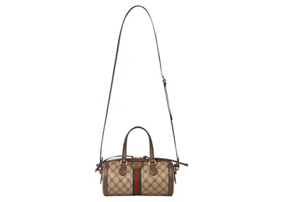 Pre-owned Gucci Women's  X Balenciaga The Hacker Project Small Boston Bag In Beige In Sand