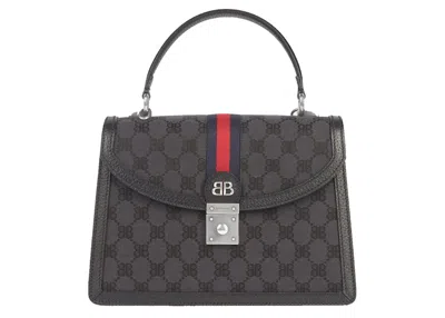 Pre-owned Gucci Women's  X Balenciaga The Hacker Project Small Handbag In Black