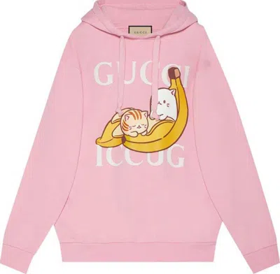 Pre-owned Gucci Women's  X Bananya Hoodie In Pink