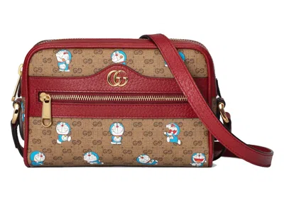 Pre-owned Gucci Women's  X Doraemon Mini Bag In Ebony/beige