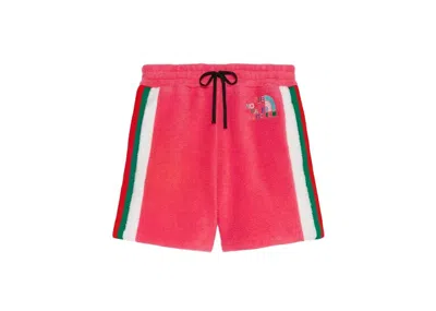 Pre-owned Gucci Women's  X The North Face Fleece Shorts In Dark Pink