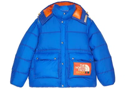 Pre-owned Gucci Women's  X The North Face Padded Jacket In Blue