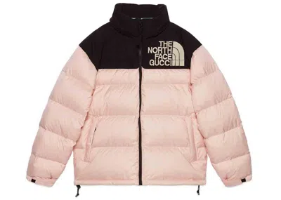 Pre-owned Gucci Women's  X The North Face Padded Jacket In Light Pink/black