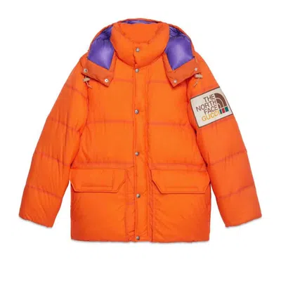 Pre-owned Gucci Women's  X The North Face Padded Jacket In Orange