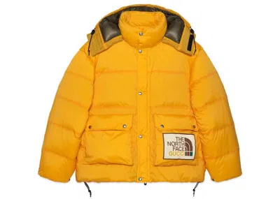 Pre-owned Gucci Women's  X The North Face Padded Jacket In Yellow