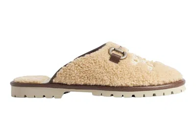 Pre-owned Gucci Women's  X The North Face Slippers Wool Sneakers In Beige/brown/silver