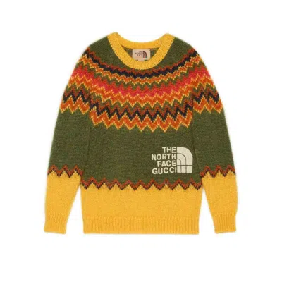 Pre-owned Gucci Women's  X The North Face Sweater In Yellow/green