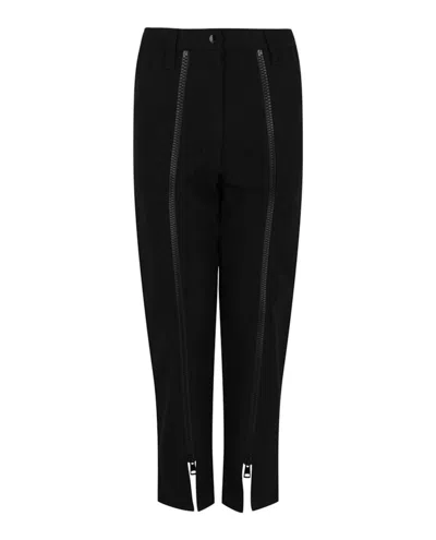 Pre-owned Gucci Women's  Zipper Detailed Pants In Black
