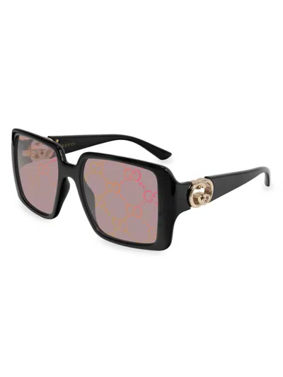 Gucci Women's Hailey 54mm Square Sunglasses In Purple