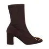 Gucci 75mm Half-horsebit Zip Ankle Boots In Brown