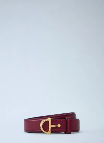 Gucci Women Half Horsebit Leather Belt In Multi