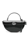 Gucci Women Halfmoon Leather Handbag In Multicolor