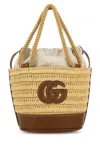 Gucci Summer Rafia Bucket Bag In Multi