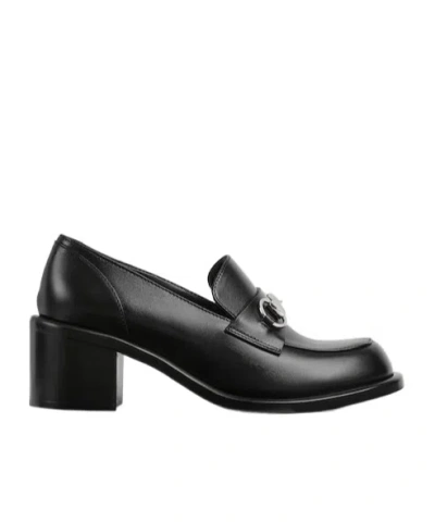 Gucci Women's Heeled Loafer With Horsebit In Black