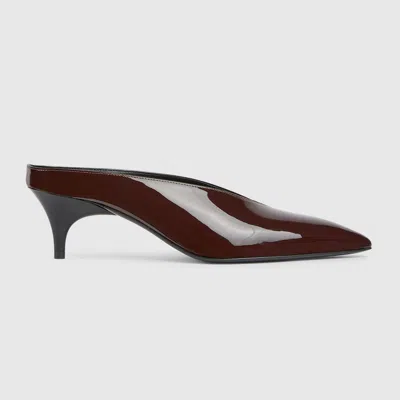 Gucci Women's Heeled Mule In Brown