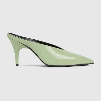 Gucci Women's Heeled Mule In Green