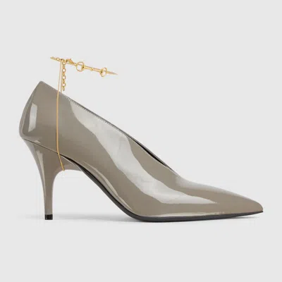 Gucci Women's Heeled Pump In Gray