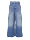 Gucci Wide Leg Horsebit Jeans In Denim