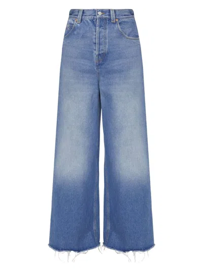 GUCCI WOMEN'S HIGH-WAIST WIDE-LEG JEANS