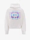 Gucci Women Hooded Cotton Blend Sweatshirt In White
