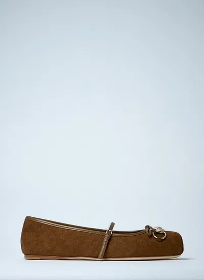 GUCCI GUCCI WOMEN HORSBIT BALLET FLATS