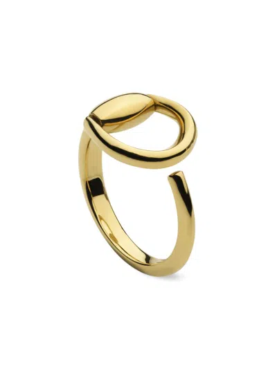 Gucci Women's Horsebit 18k Yellow Gold Ring