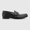 Gucci Horsebit 1953 Leather Loafers With Gold-tone Hardware In Black