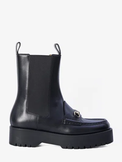 Gucci Women's Horsebit Boots In Black
