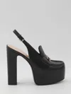 Gucci Platform Sole Horsebit Slingback Loafers