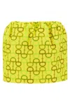 Gucci Horsebit Print Skirt Skirts Yellow In Green