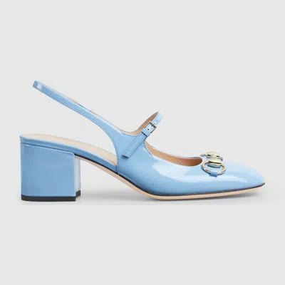 Gucci Women's Horsebit Pump In Blue