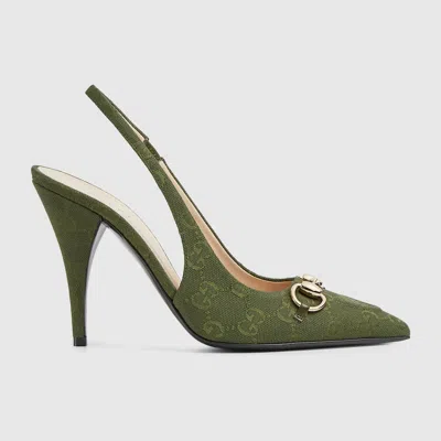 Gucci Women's Horsebit Pump In Green