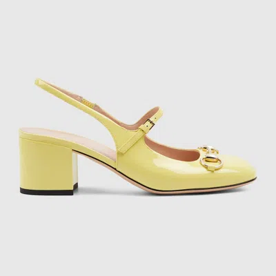 Gucci Women's Horsebit Pump In Yellow