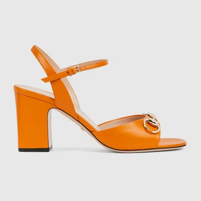 Gucci Women's Horsebit Sandal In Orange