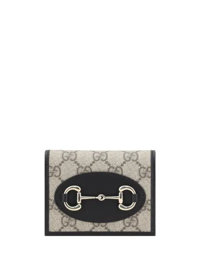 Gucci Women Horsebit Wallet In Black
