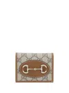 Gucci Women Horsebit Wallet In Brown