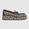 Gucci 55mm Horsebit Wedge Loafers In Black
