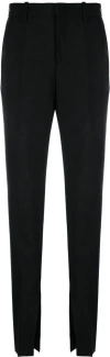 Gucci Black Horsebit Wool Tailored Trousers For Women In Black