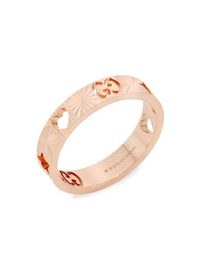 Gucci Women's Icon 18k Rose Gold Star Ring In Pink