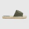Gucci Women's Interlocking G Espadrille In Green