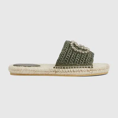 Gucci Women's Interlocking G Espadrille In Green