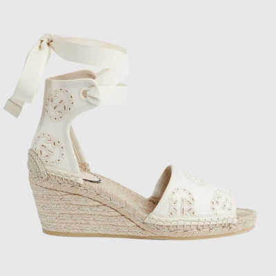 Gucci Women's Interlocking G Espadrille In White