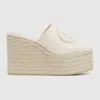 Gucci Women's Interlocking G Sandal In White