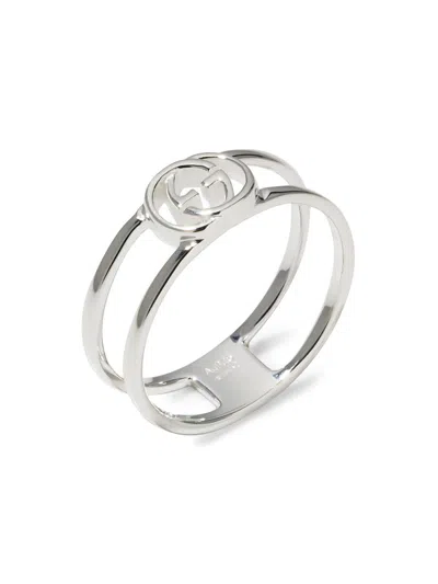 Gucci Women's Interlocking-g Sterling Silver Open Ring
