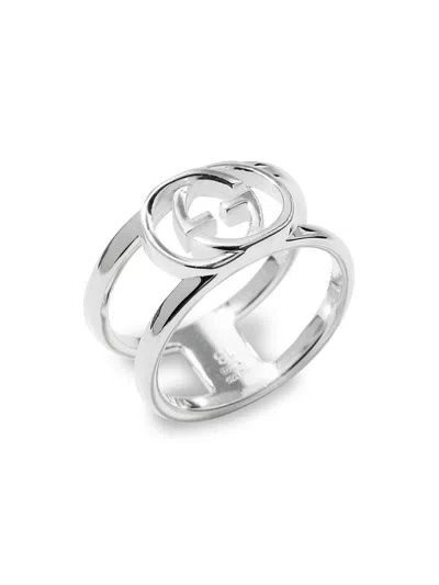 Gucci Women's Interlocking-g Sterling Silver Open Ring