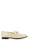 GUCCI GUCCI WOMEN IVORY LEATHER LOAFERS