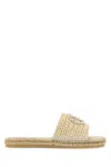 Gucci Cora Gg Interlock Raffia Espadrille Sandals In Yellow