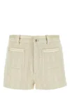 Gucci Textured Tweed Fabric Shorts With Belt Loops