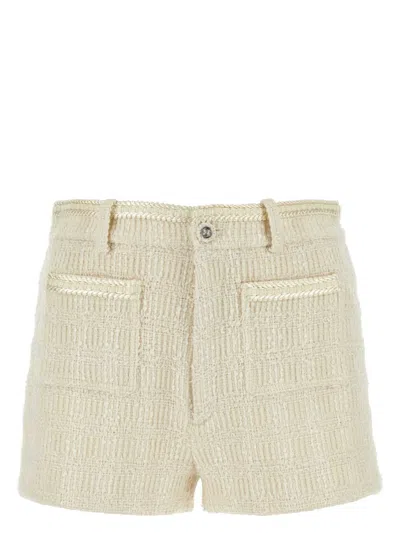 GUCCI WOMEN'S IVORY TWEED SHORTS